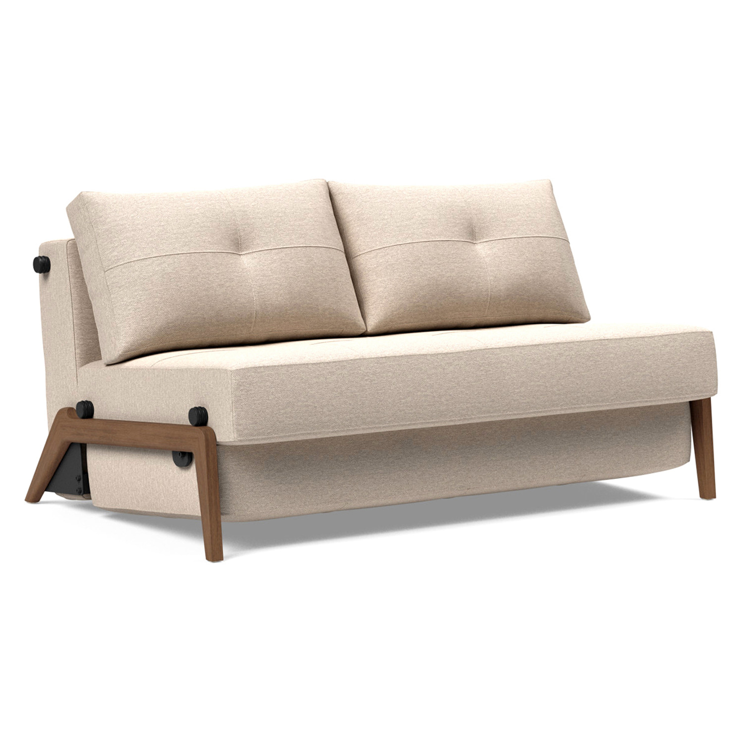 Innovation Living - Cubed Full Size Sofa Bed with Dark Wood Legs