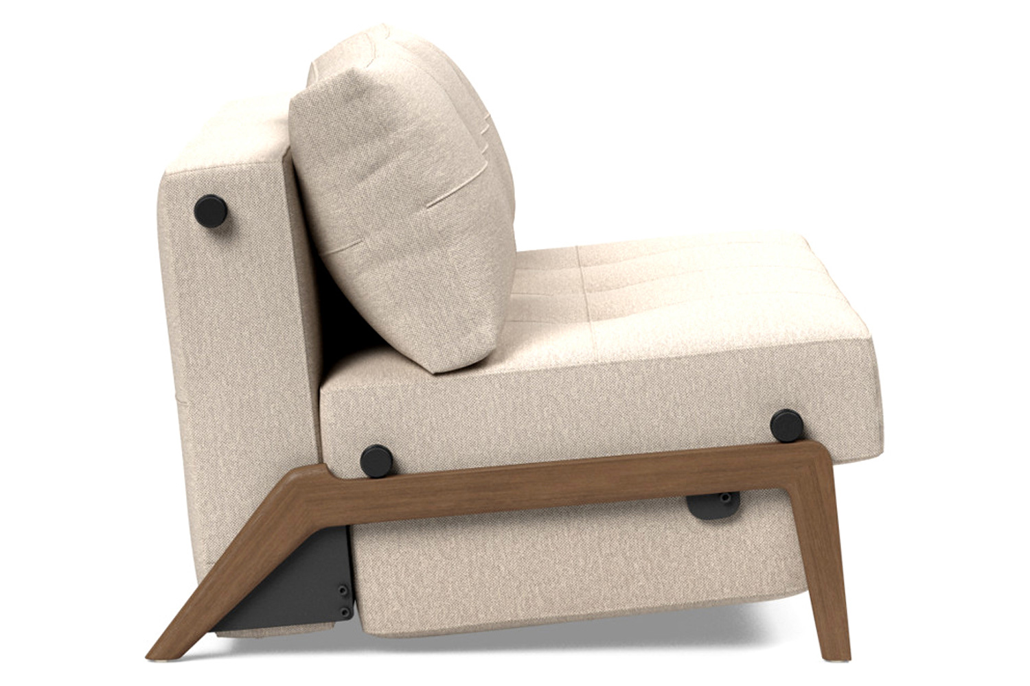 Innovation Living Cubed Full Size Sofa Bed with Dark Wood Legs - 584 Argus Natural