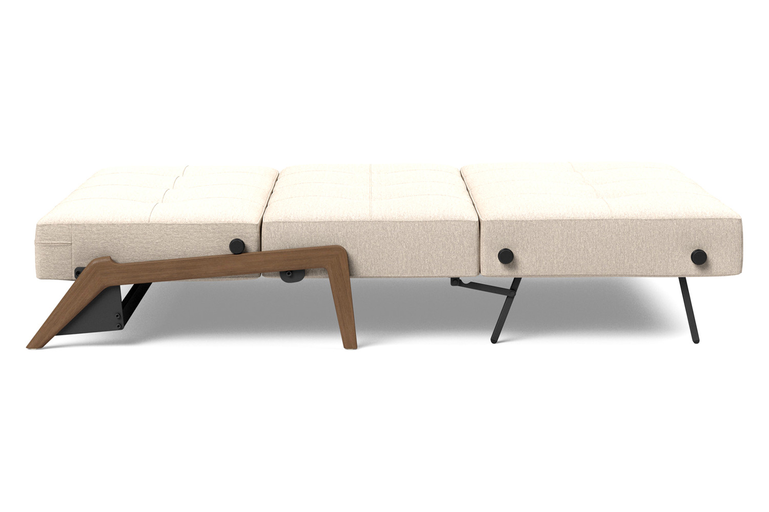 Innovation Living Cubed Full Size Sofa Bed with Dark Wood Legs - 584 Argus Natural