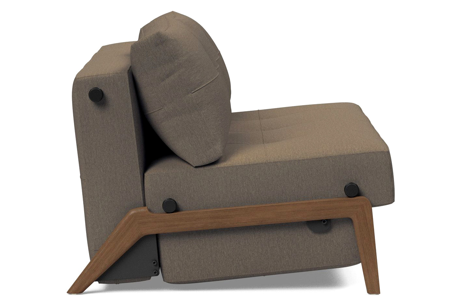 Innovation Living Cubed Full Size Sofa Bed with Dark Wood Legs - 585 Argus Brown