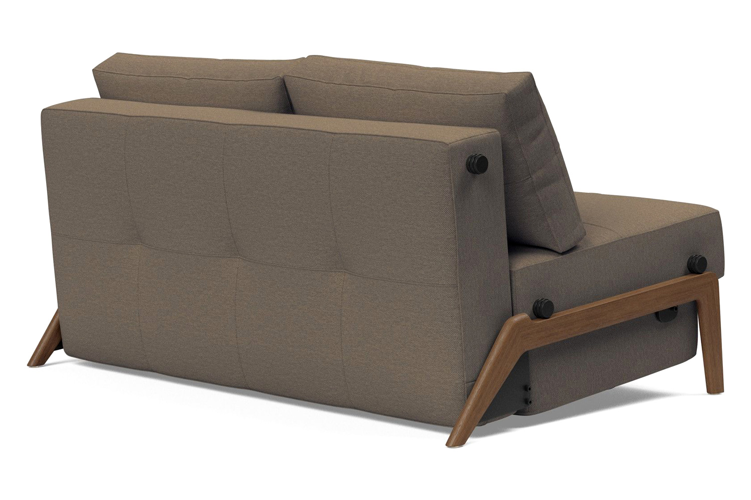 Innovation Living Cubed Full Size Sofa Bed with Dark Wood Legs - 585 Argus Brown