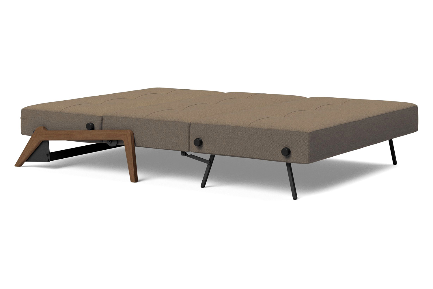 Innovation Living Cubed Full Size Sofa Bed with Dark Wood Legs - 585 Argus Brown