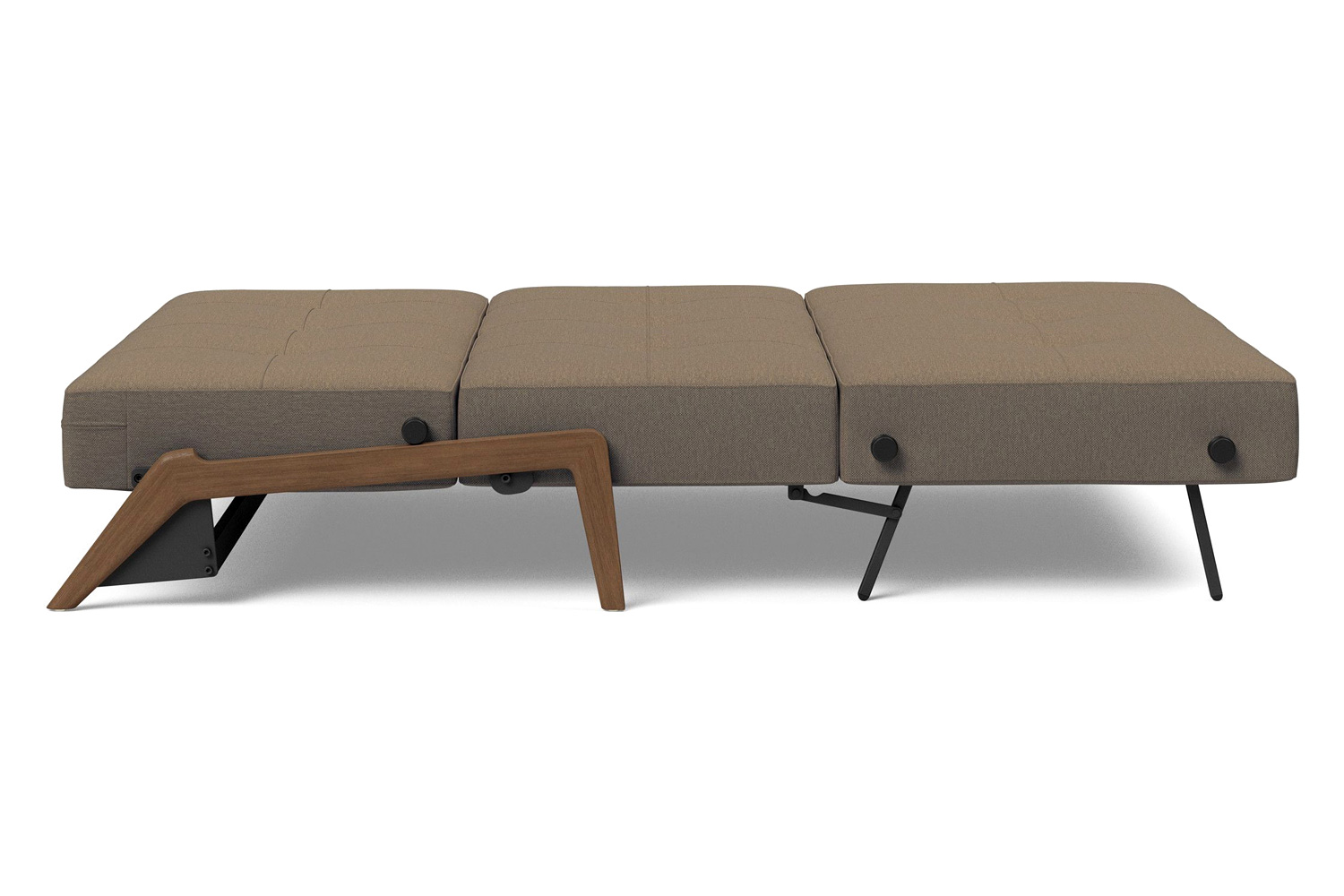 Innovation Living Cubed Full Size Sofa Bed with Dark Wood Legs - 585 Argus Brown