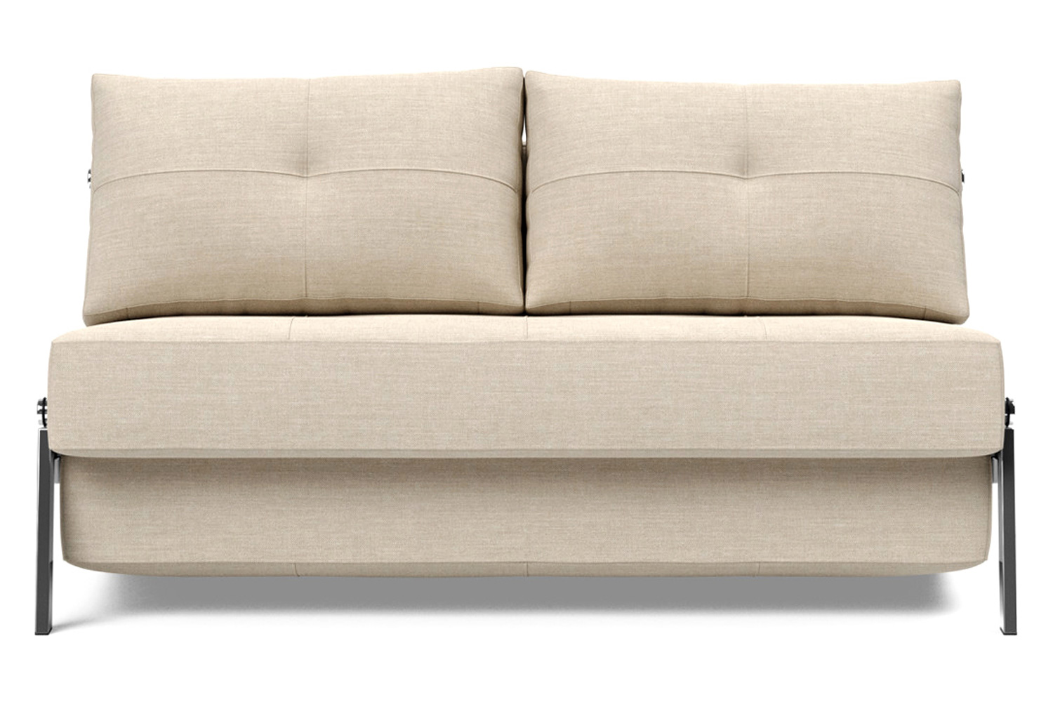 Innovation Living Cubed Full Size Sofa Bed with Chrome legs - 586 Phobos Latte