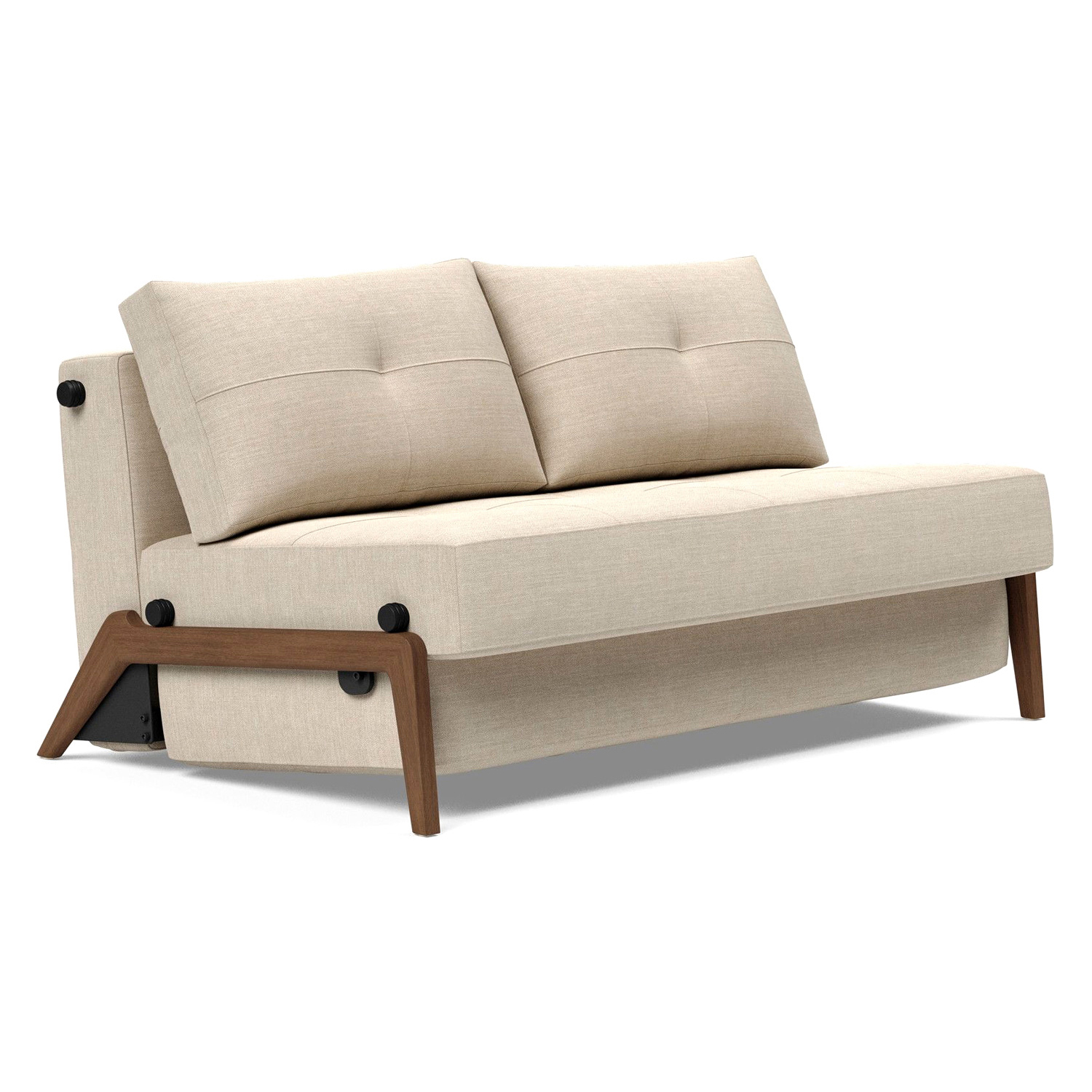 Innovation Living - Cubed Full Size Sofa Bed with Dark Wood Legs