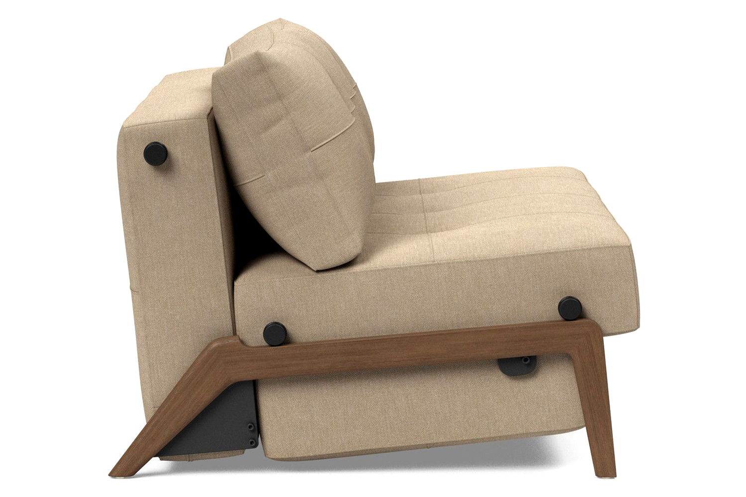 Innovation Living Cubed Full Size Sofa Bed with Dark Wood Legs - 587 Phobos Mocha