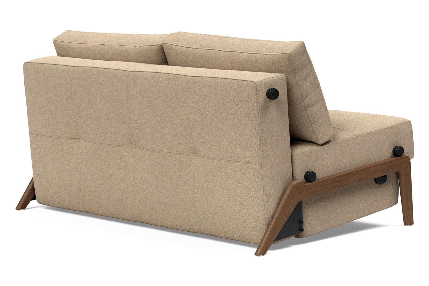 Innovation Living Cubed Full Size Sofa Bed with Dark Wood Legs - 587 Phobos Mocha