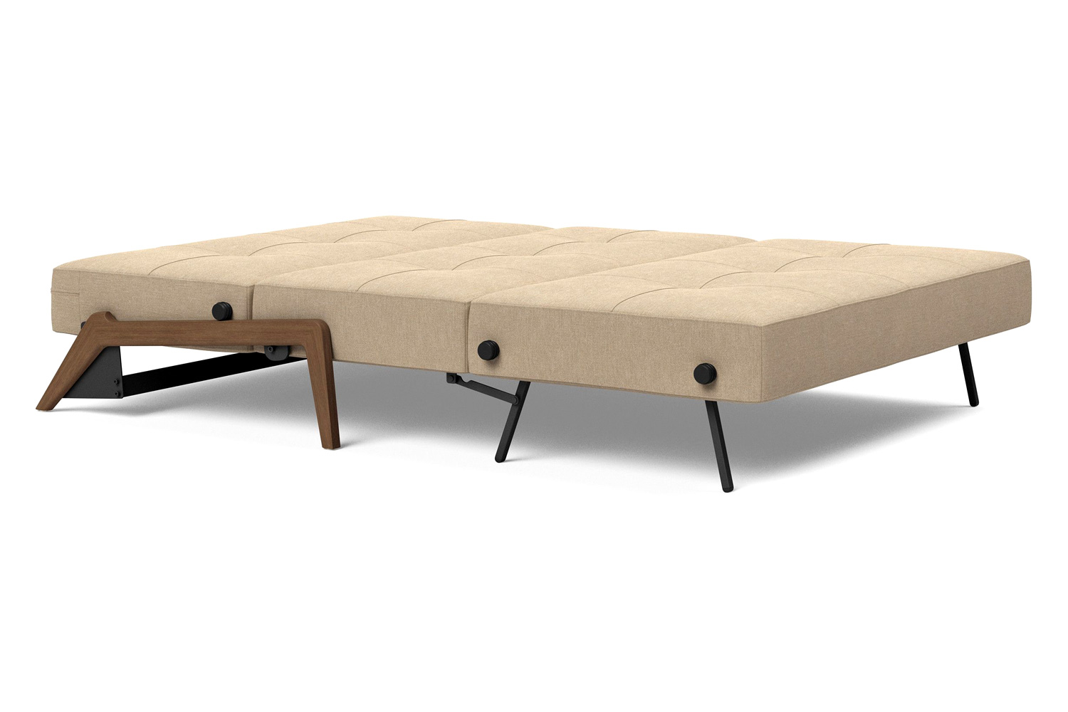Innovation Living Cubed Full Size Sofa Bed with Dark Wood Legs - 587 Phobos Mocha