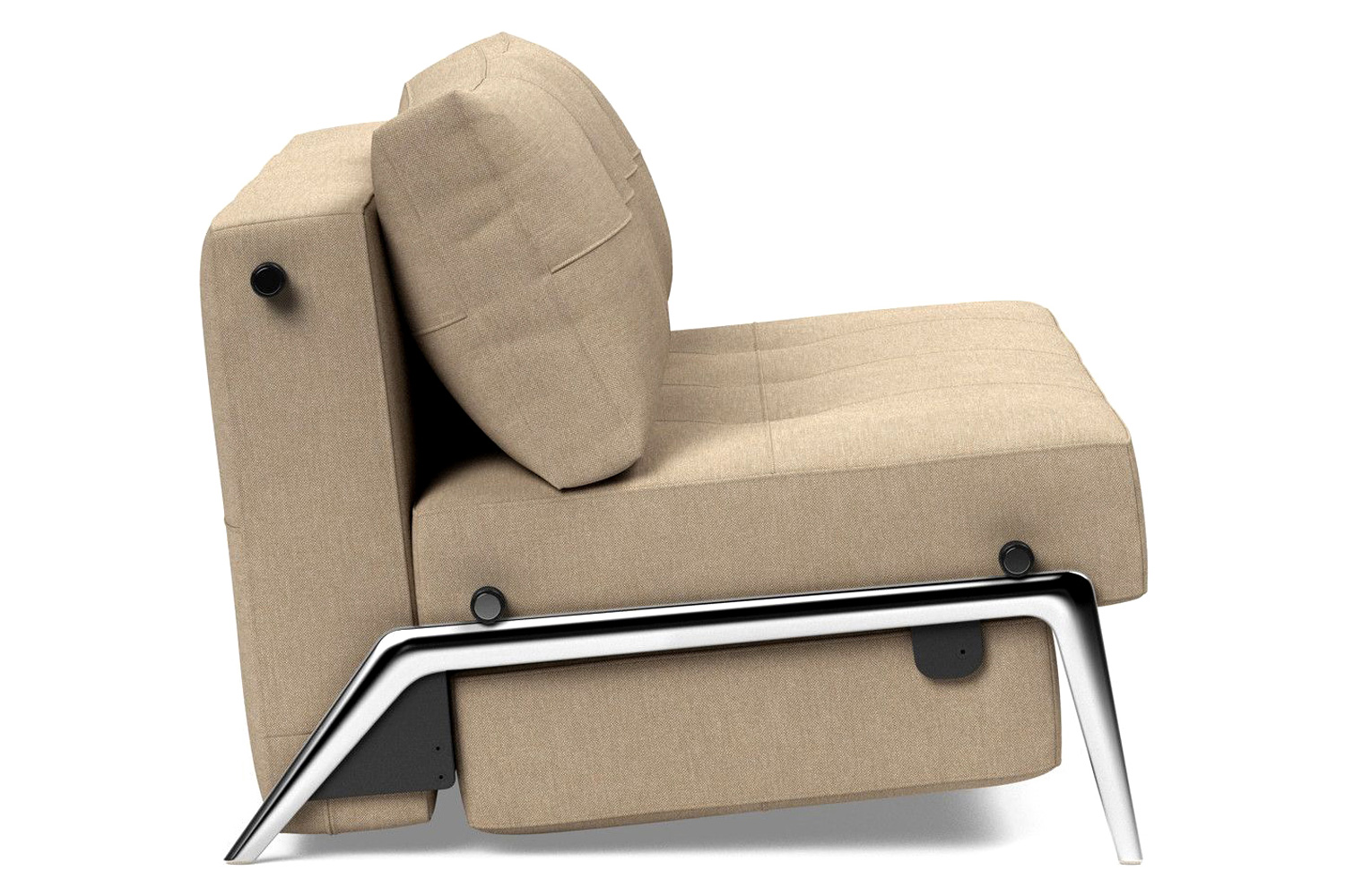 Innovation Living Cubed Full Size Sofa Bed with Alu Legs - 587 Phobos Mocha