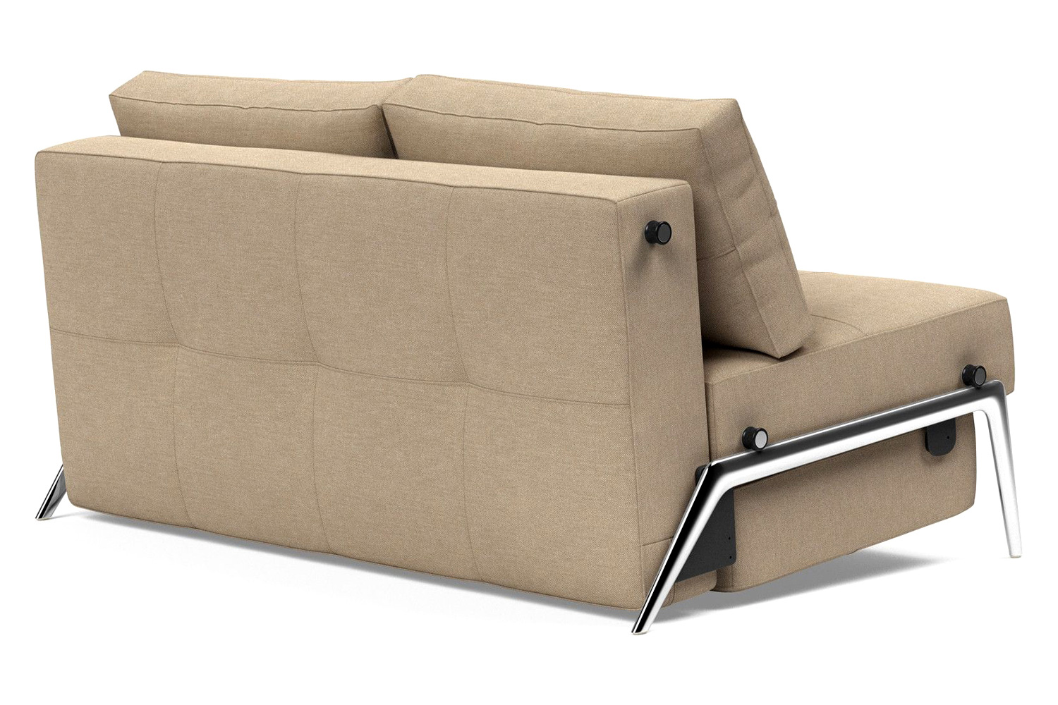 Innovation Living Cubed Full Size Sofa Bed with Alu Legs - 587 Phobos Mocha