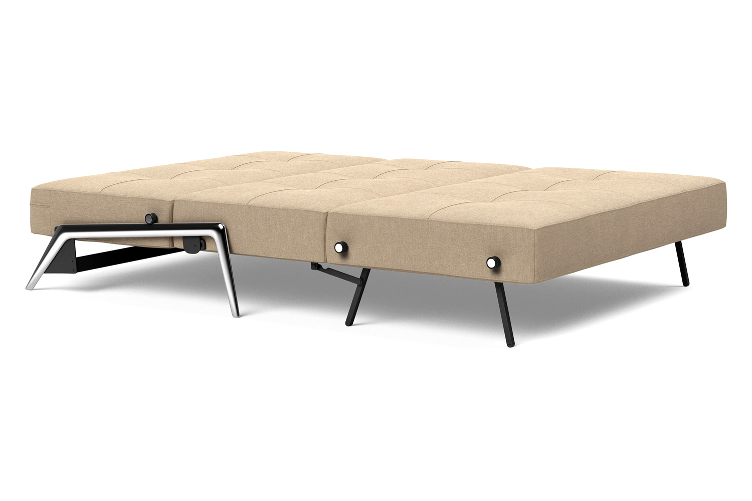 Innovation Living Cubed Full Size Sofa Bed with Alu Legs - 587 Phobos Mocha