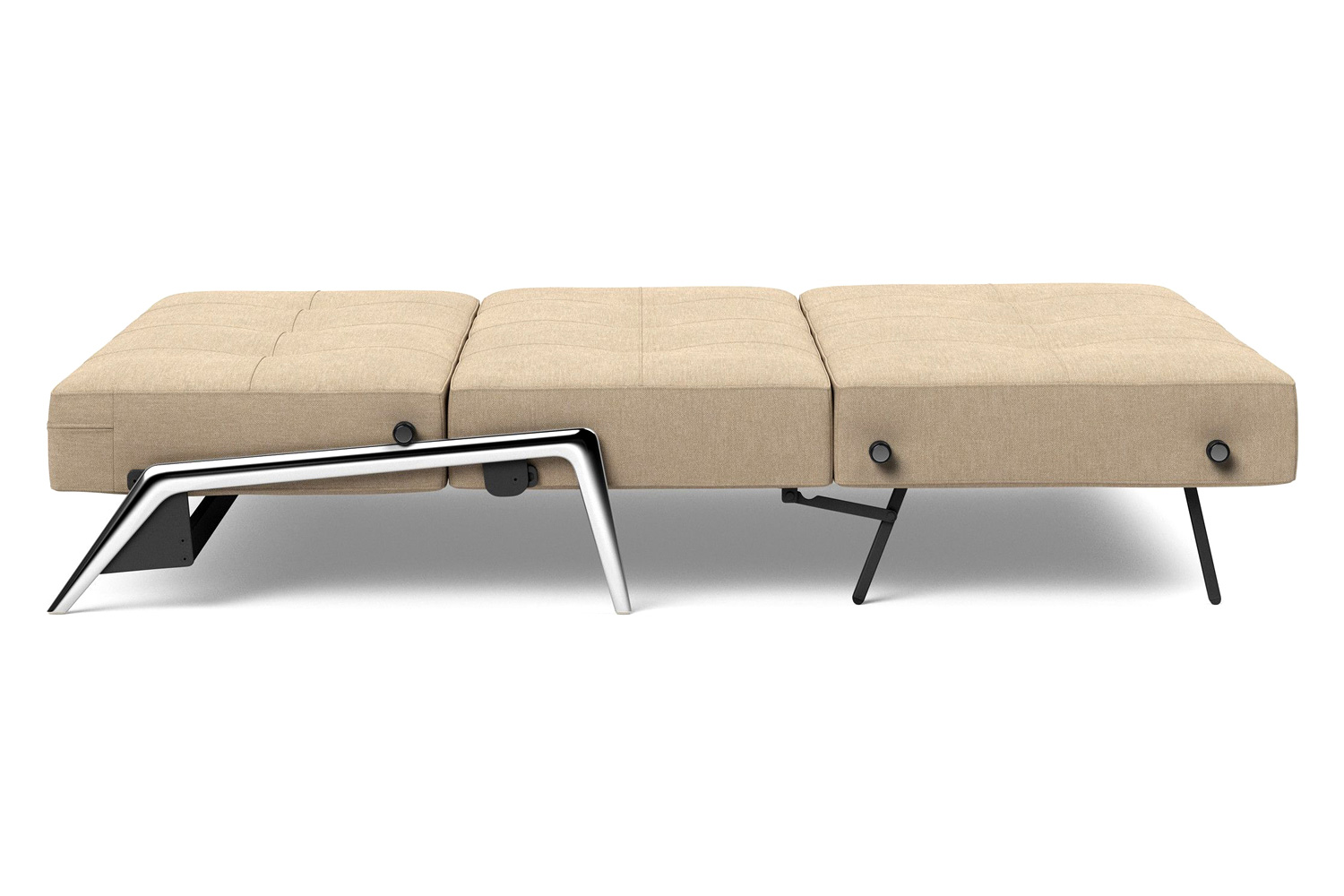 Innovation Living Cubed Full Size Sofa Bed with Alu Legs - 587 Phobos Mocha