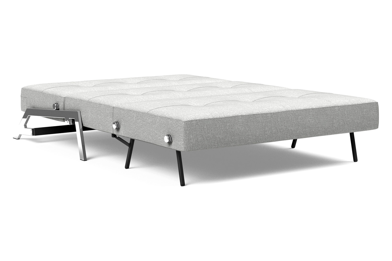 Innovation Living Cubed Full Size Sofa Bed with Chrome legs - 590 Micro Check Gray