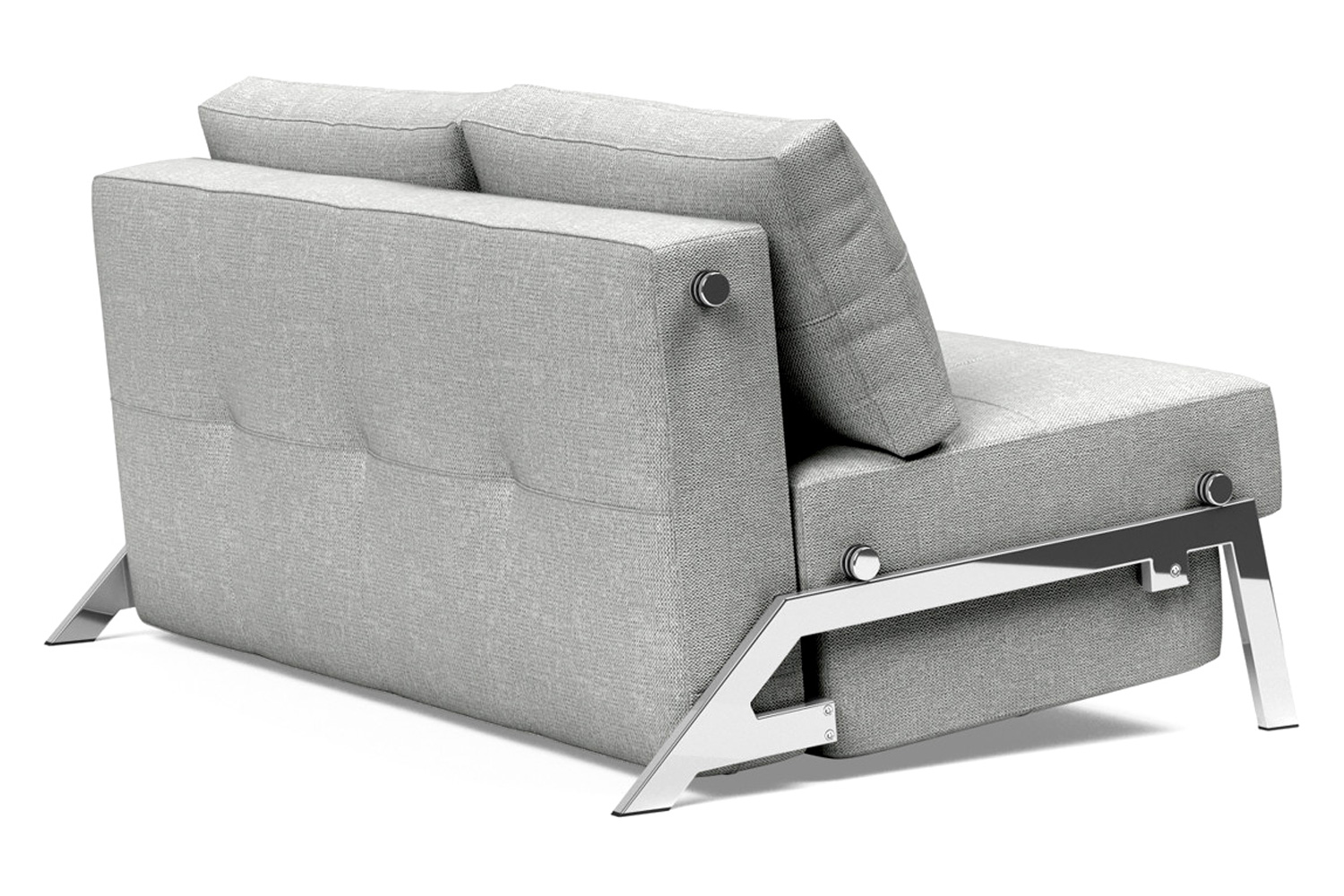 Innovation Living Cubed Full Size Sofa Bed with Chrome legs - 590 Micro Check Gray