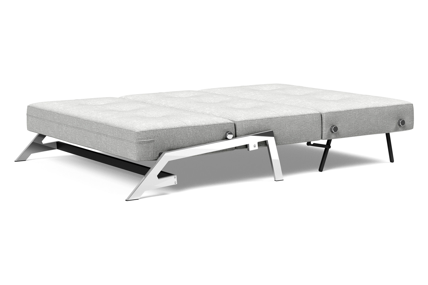 Innovation Living Cubed Full Size Sofa Bed with Chrome legs - 590 Micro Check Gray