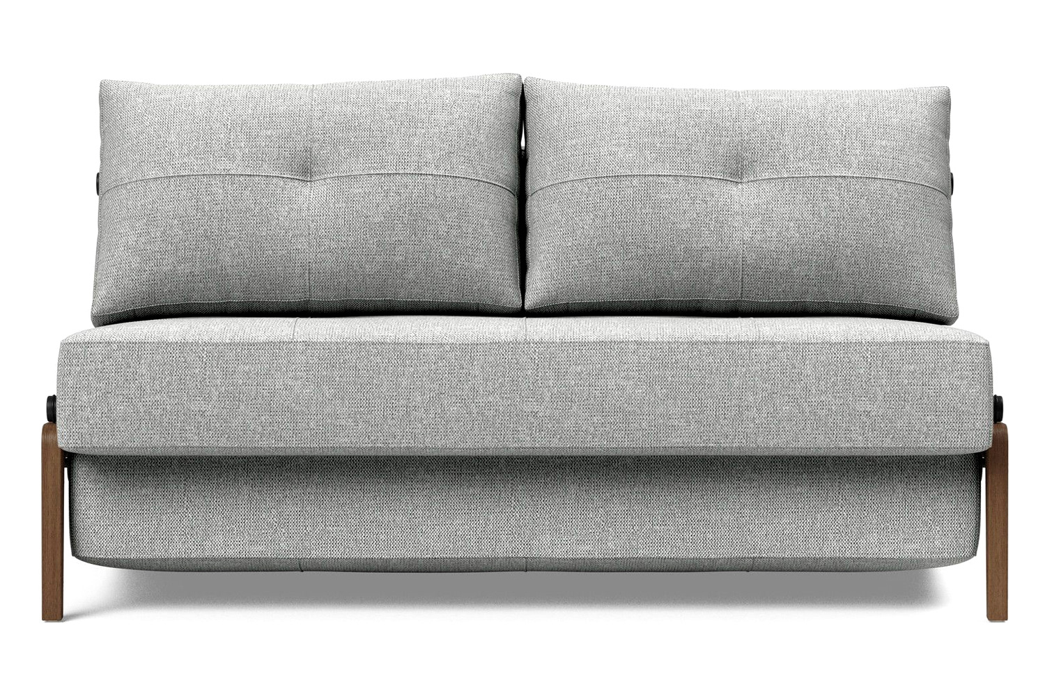 Innovation Living Cubed Full Size Sofa Bed with Dark Wood Legs - 590 Micro Check Gray