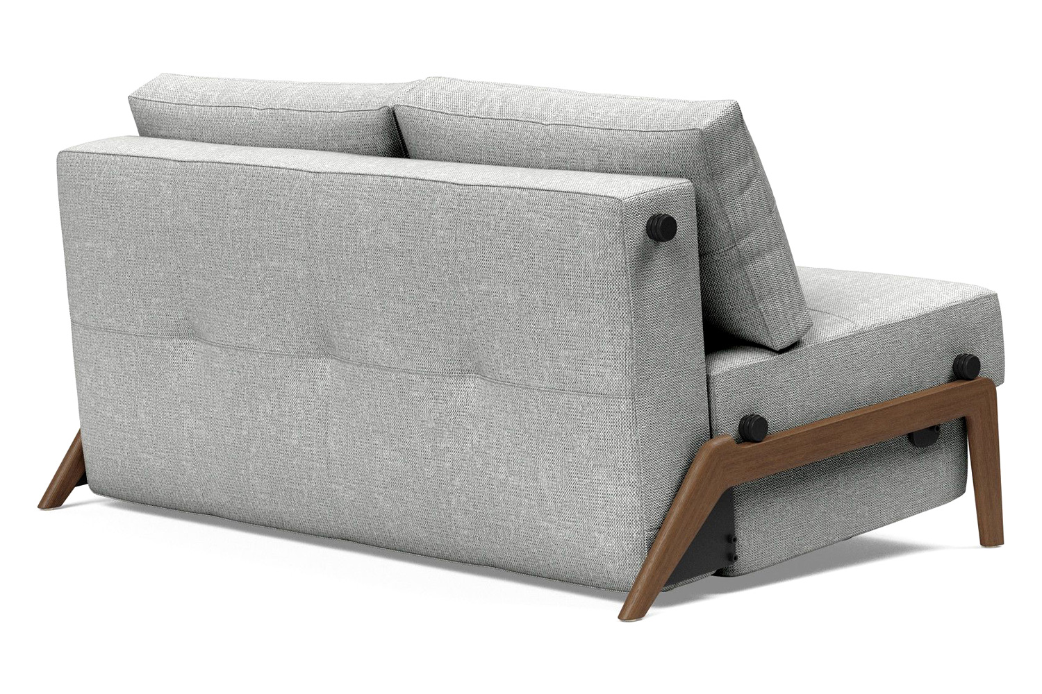 Innovation Living Cubed Full Size Sofa Bed with Dark Wood Legs - 590 Micro Check Gray