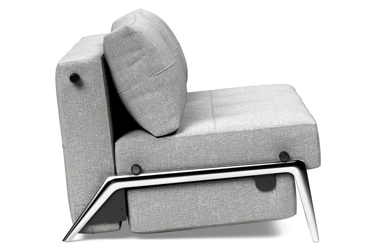 Innovation Living Cubed Full Size Sofa Bed with Alu Legs - 590 Micro Check Gray