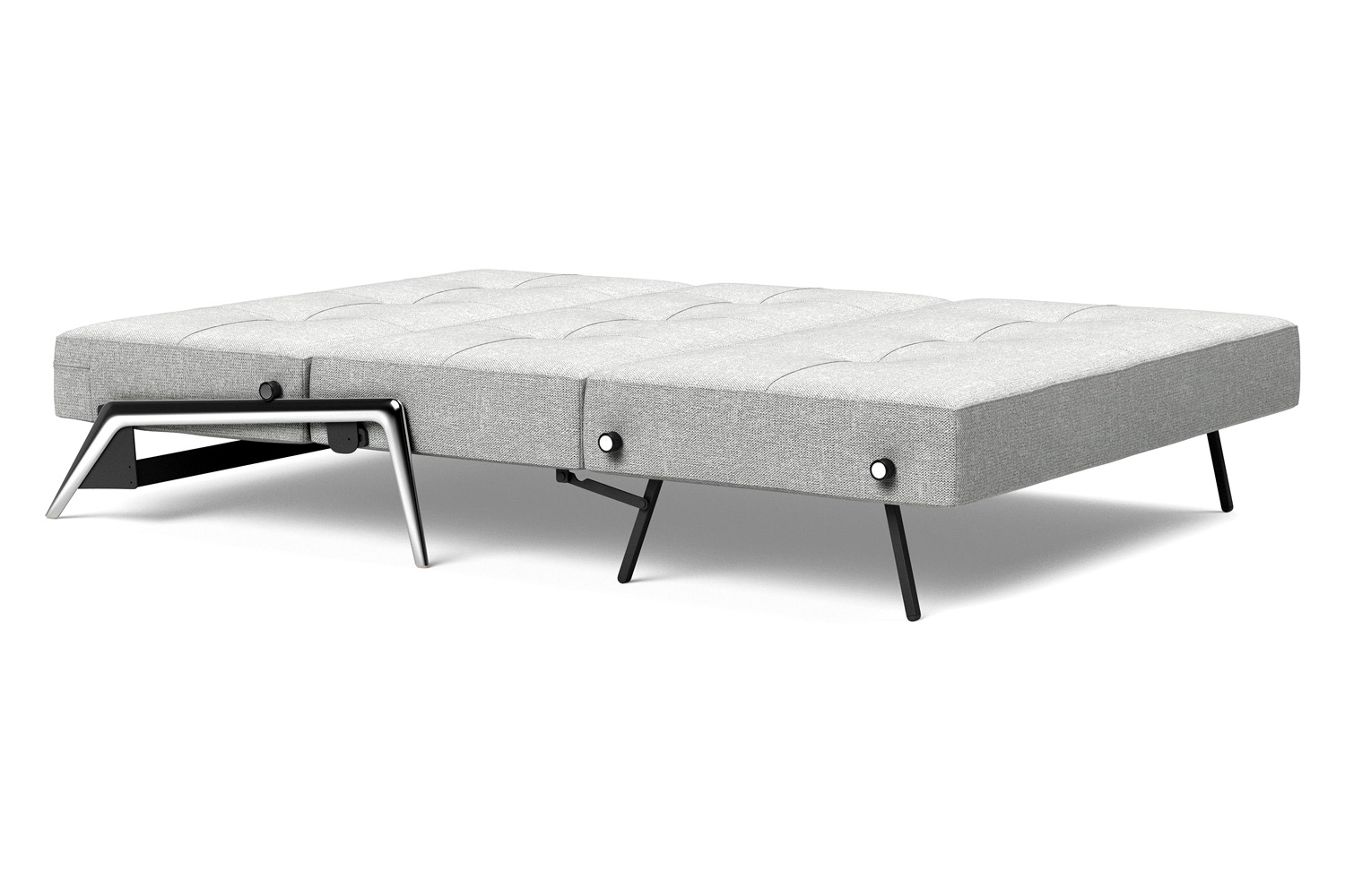 Innovation Living Cubed Full Size Sofa Bed with Alu Legs - 590 Micro Check Gray