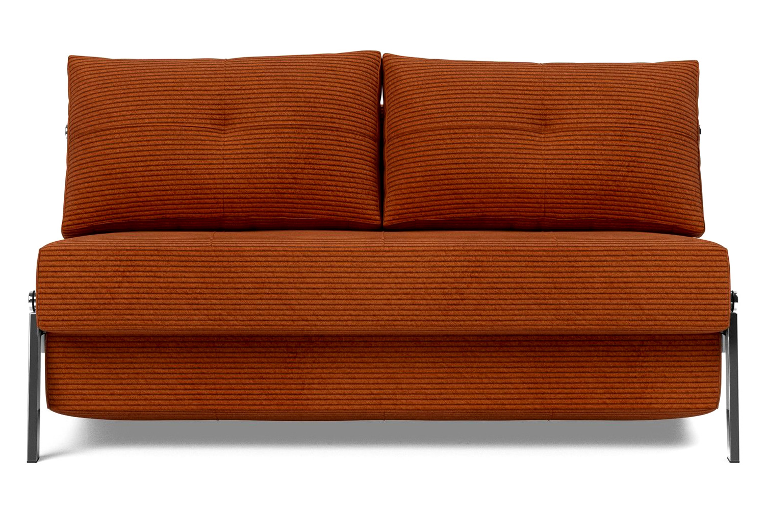 Innovation Living Cubed Full Size Sofa Bed with Chrome legs - 595 Corduroy Burnt Orange