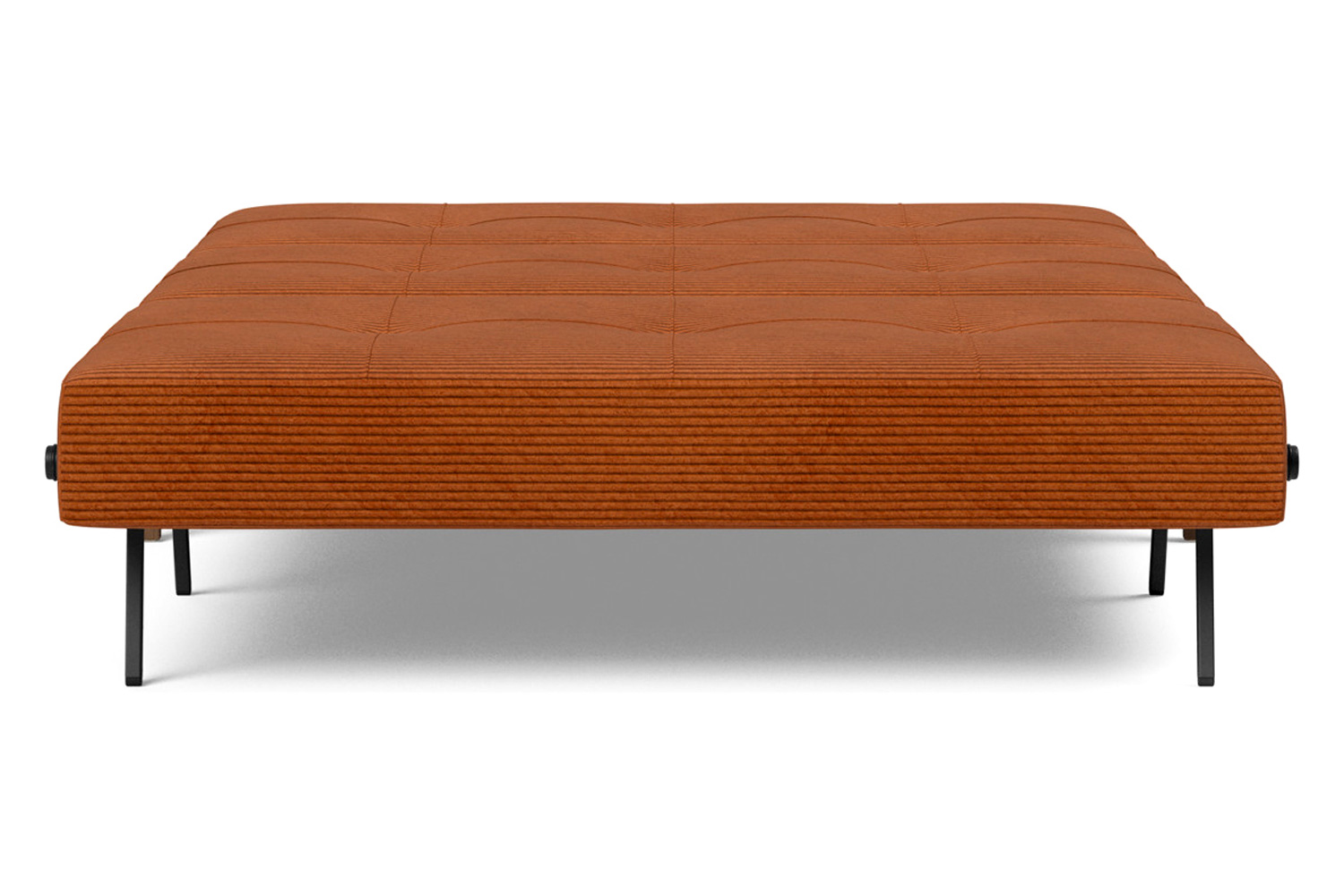 Innovation Living Cubed Full Size Sofa Bed with Dark Wood Legs - 595 Corduroy Burnt Orange