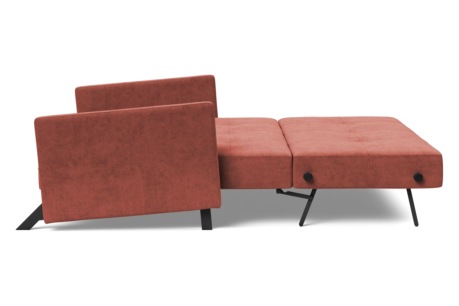 Innovation Living Cubed Queen Size Sofa Bed with Arms - 317 Cordufine Rust