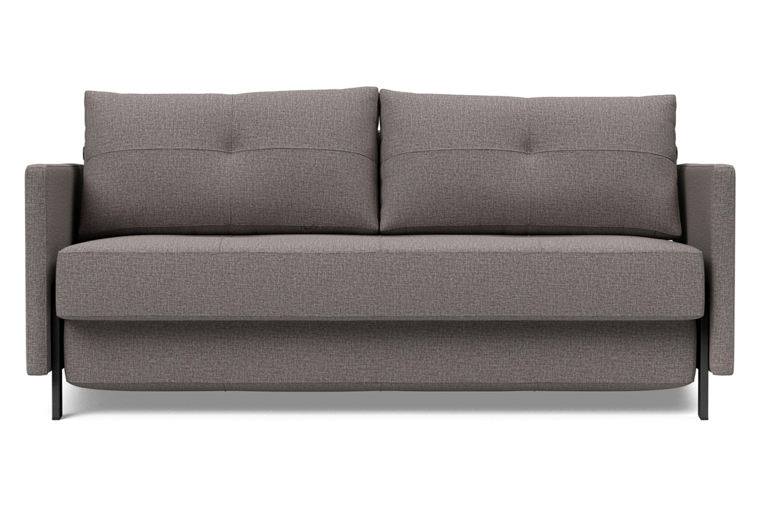 Innovation Living Cubed Queen Size Sofa Bed with Arms - 521 Mixed Dance Gray
