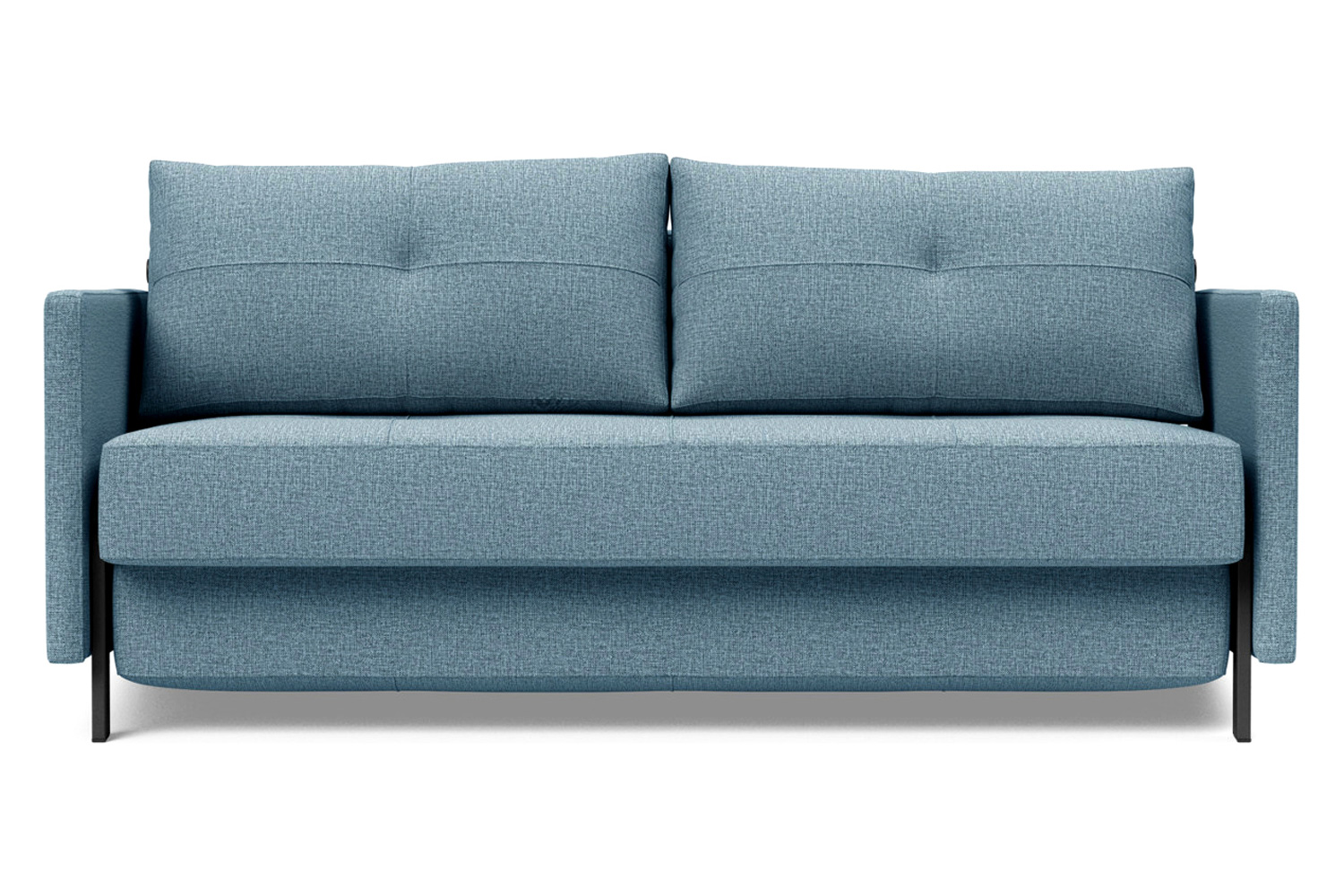 Innovation Living Cubed Queen Size Sofa Bed with Arms - 525 Mixed Dance Light Blue