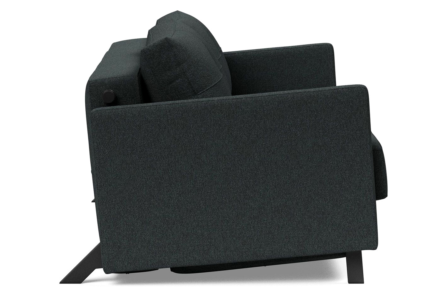 Innovation Living Cubed Queen Size Sofa Bed with Arms - 534 Bouclé Black Raven