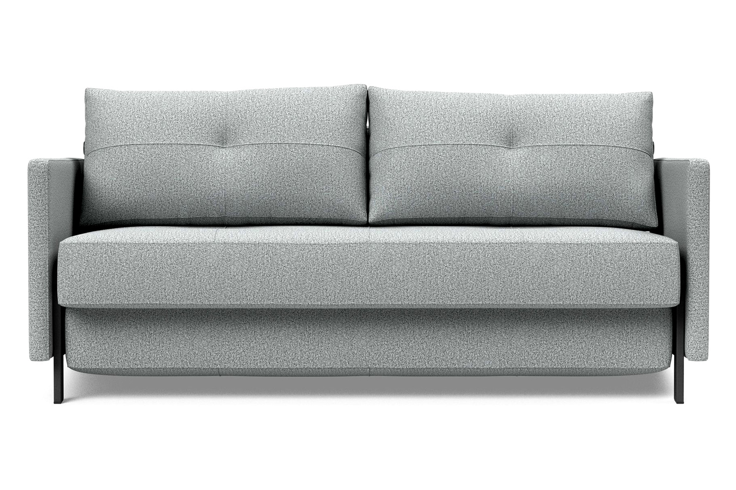 Innovation Living Cubed Queen Size Sofa Bed with Arms - 538 Melange Light Gray