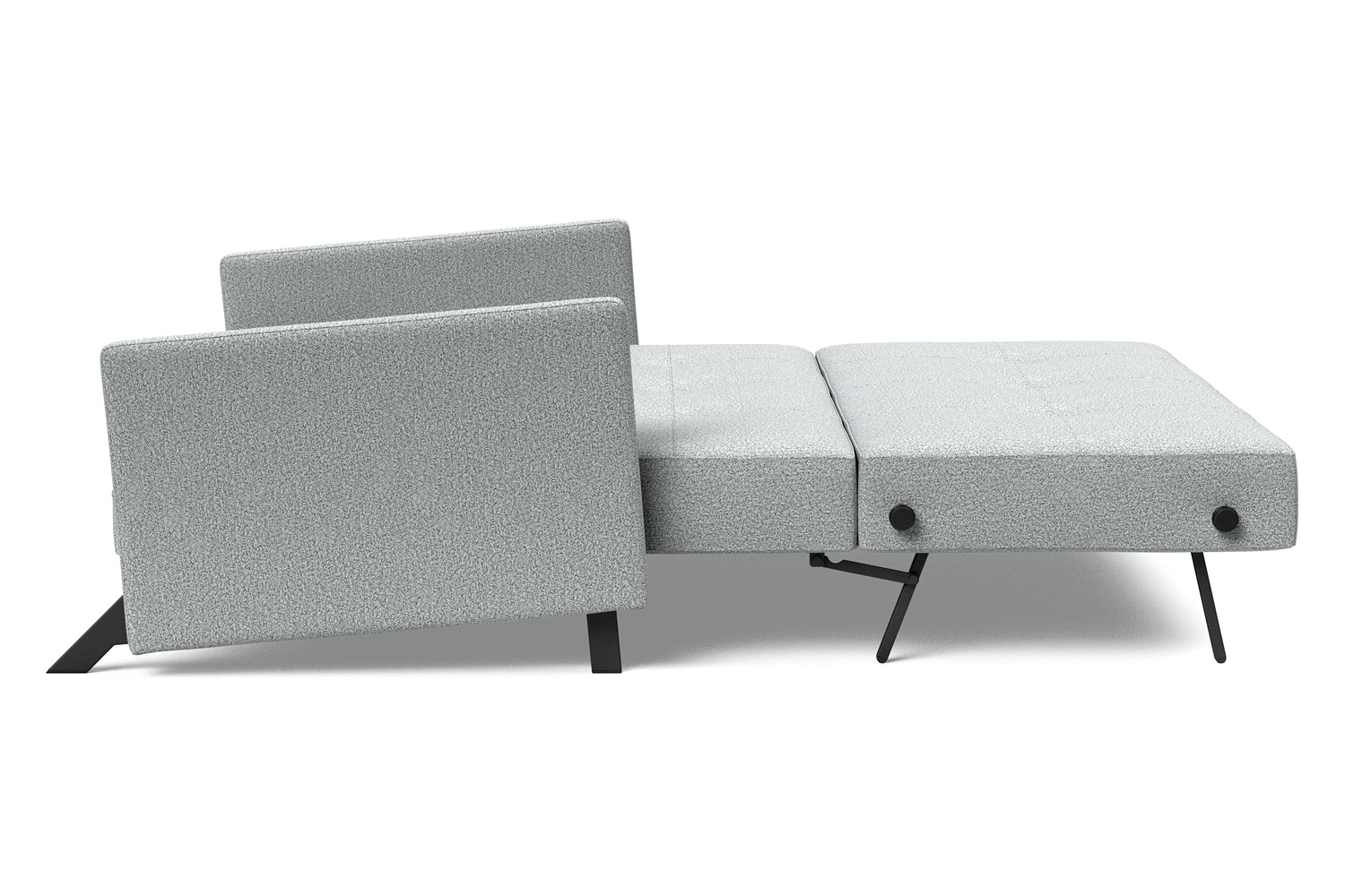 Innovation Living Cubed Queen Size Sofa Bed with Arms - 538 Melange Light Gray
