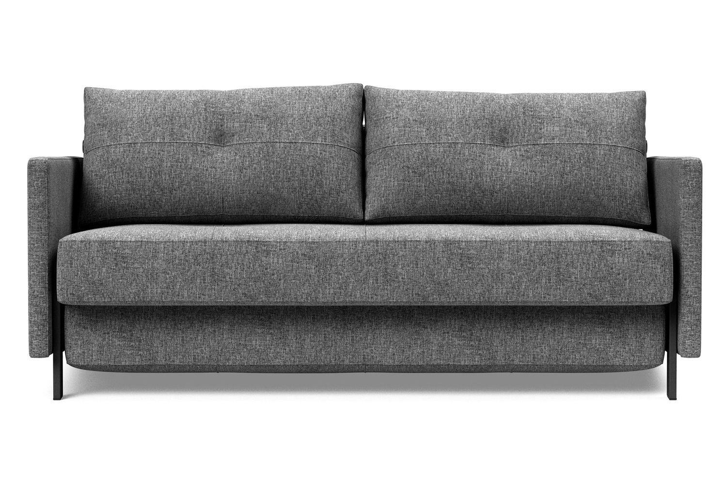 Innovation Living Cubed Queen Size Sofa Bed with Arms - 563 Twist Charcoal