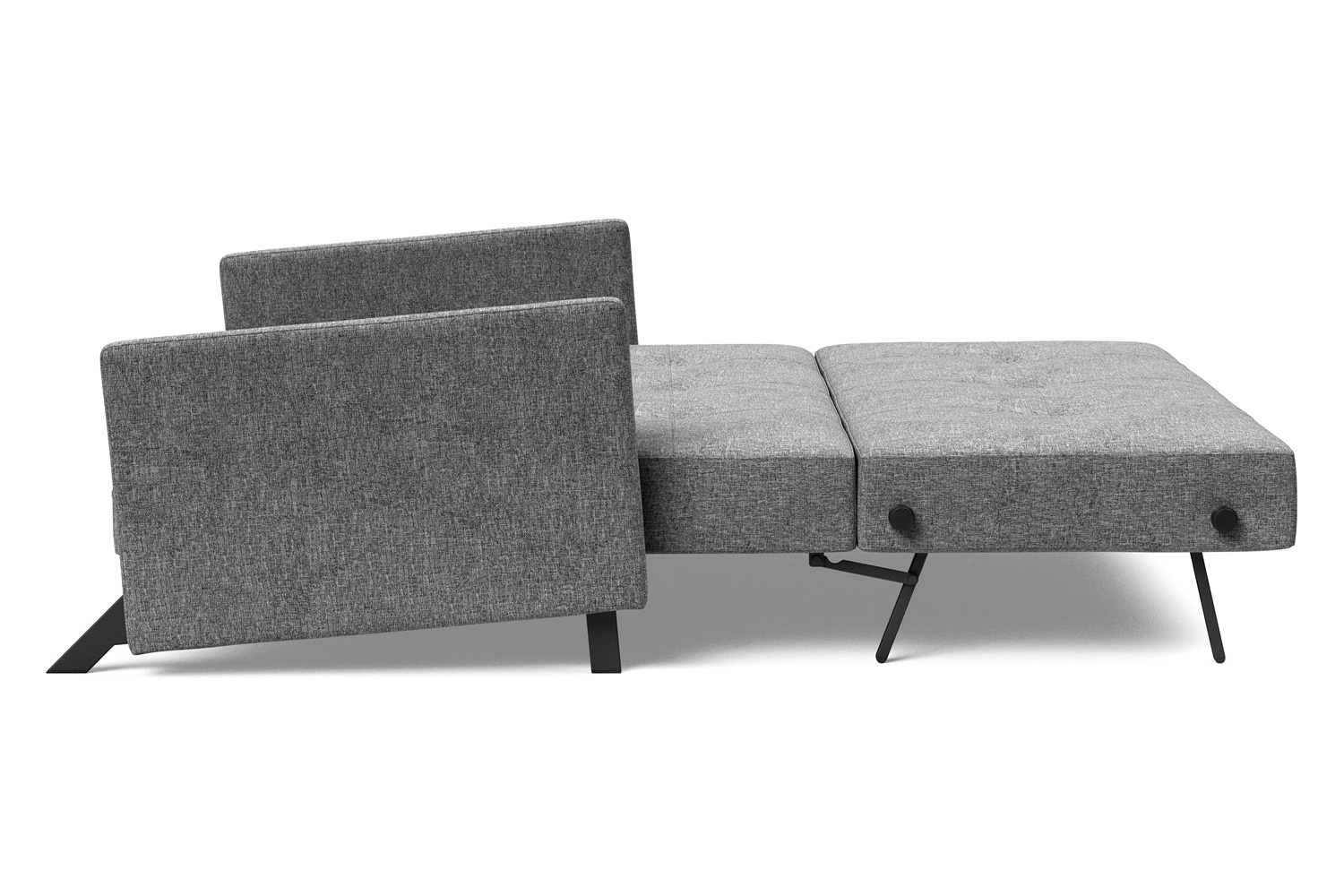 Innovation Living Cubed Queen Size Sofa Bed with Arms - 563 Twist Charcoal