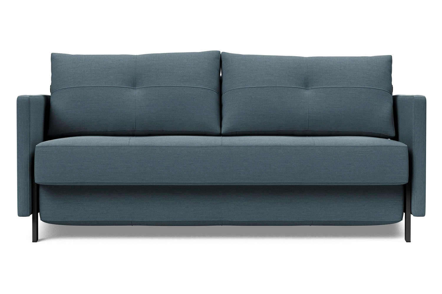 Innovation Living Cubed Queen Size Sofa Bed with Arms - 573 Vivus Dusty Blue
