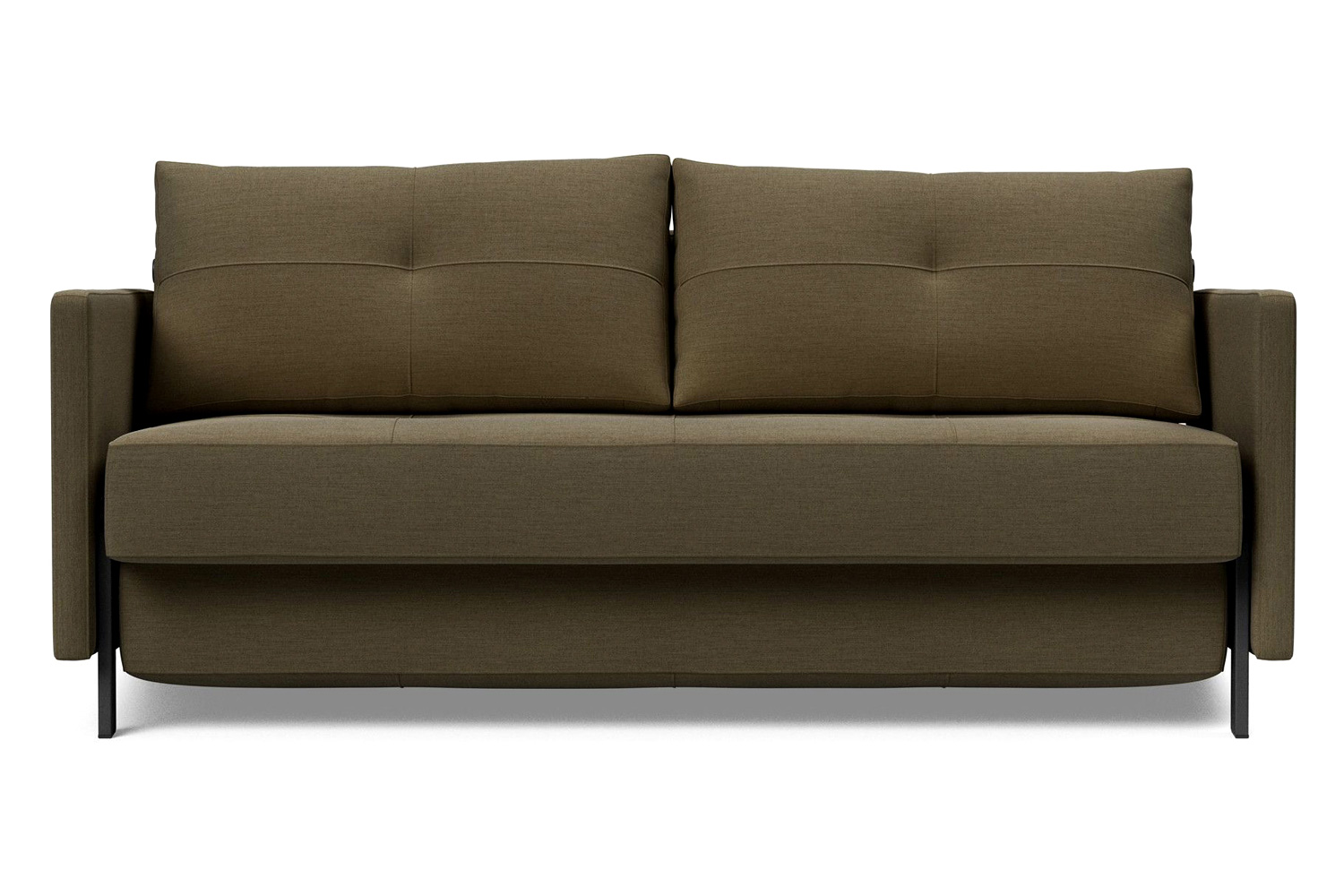 Innovation Living Cubed Queen Size Sofa Bed with Arms - 575 Vivus Dusty Olive
