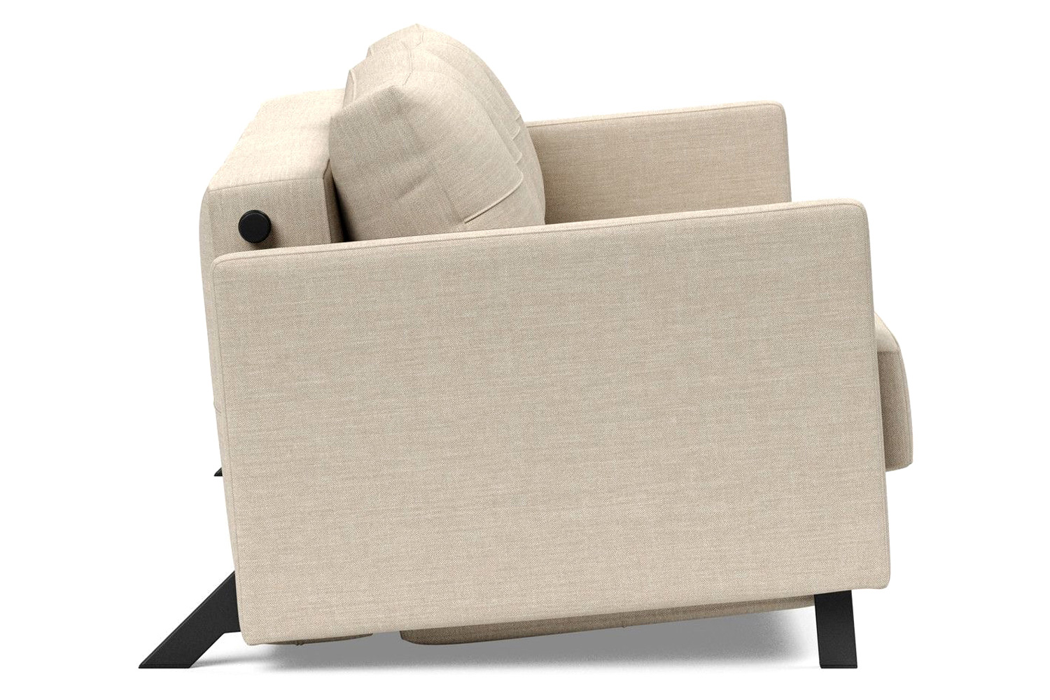 Innovation Living Cubed Queen Size Sofa Bed with Arms - 586 Phobos Latte