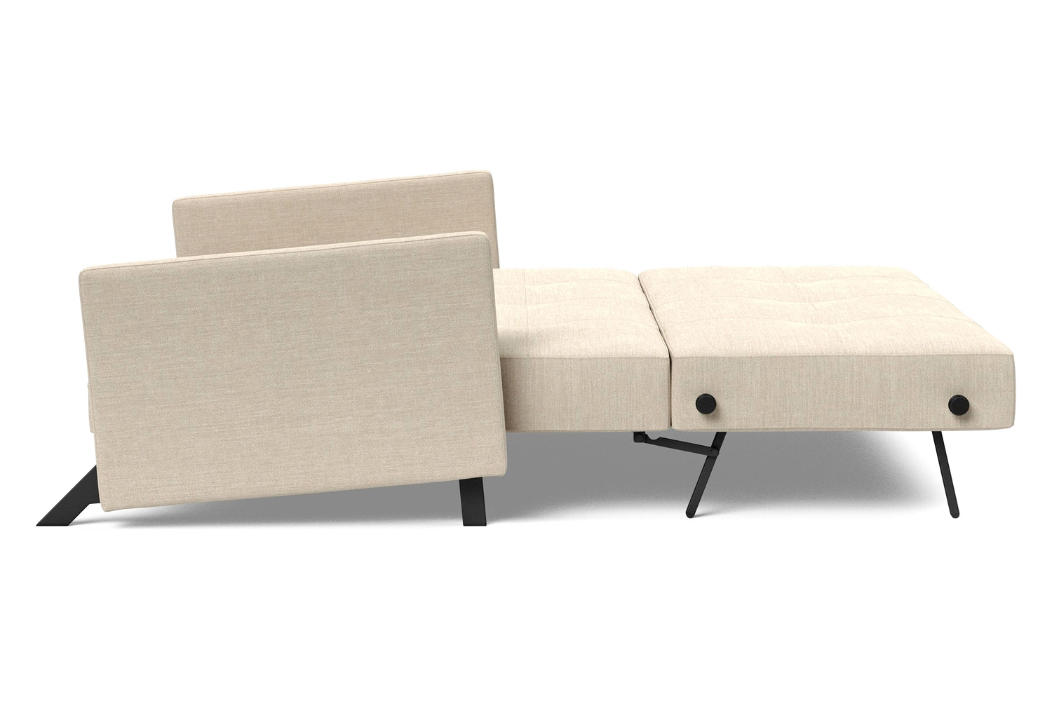 Innovation Living Cubed Queen Size Sofa Bed with Arms - 586 Phobos Latte