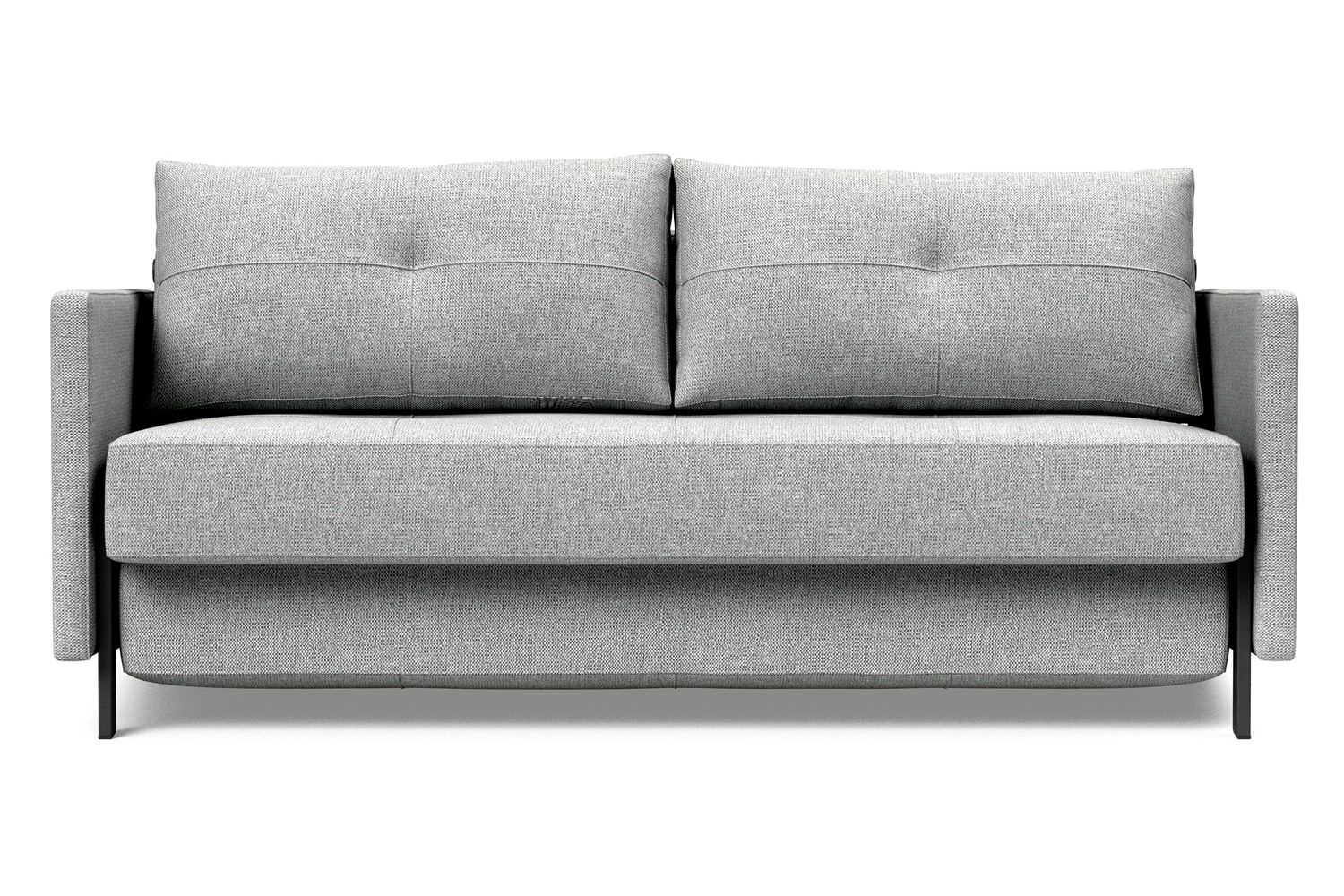 Innovation Living Cubed Queen Size Sofa Bed with Arms - 590 Micro Check Gray