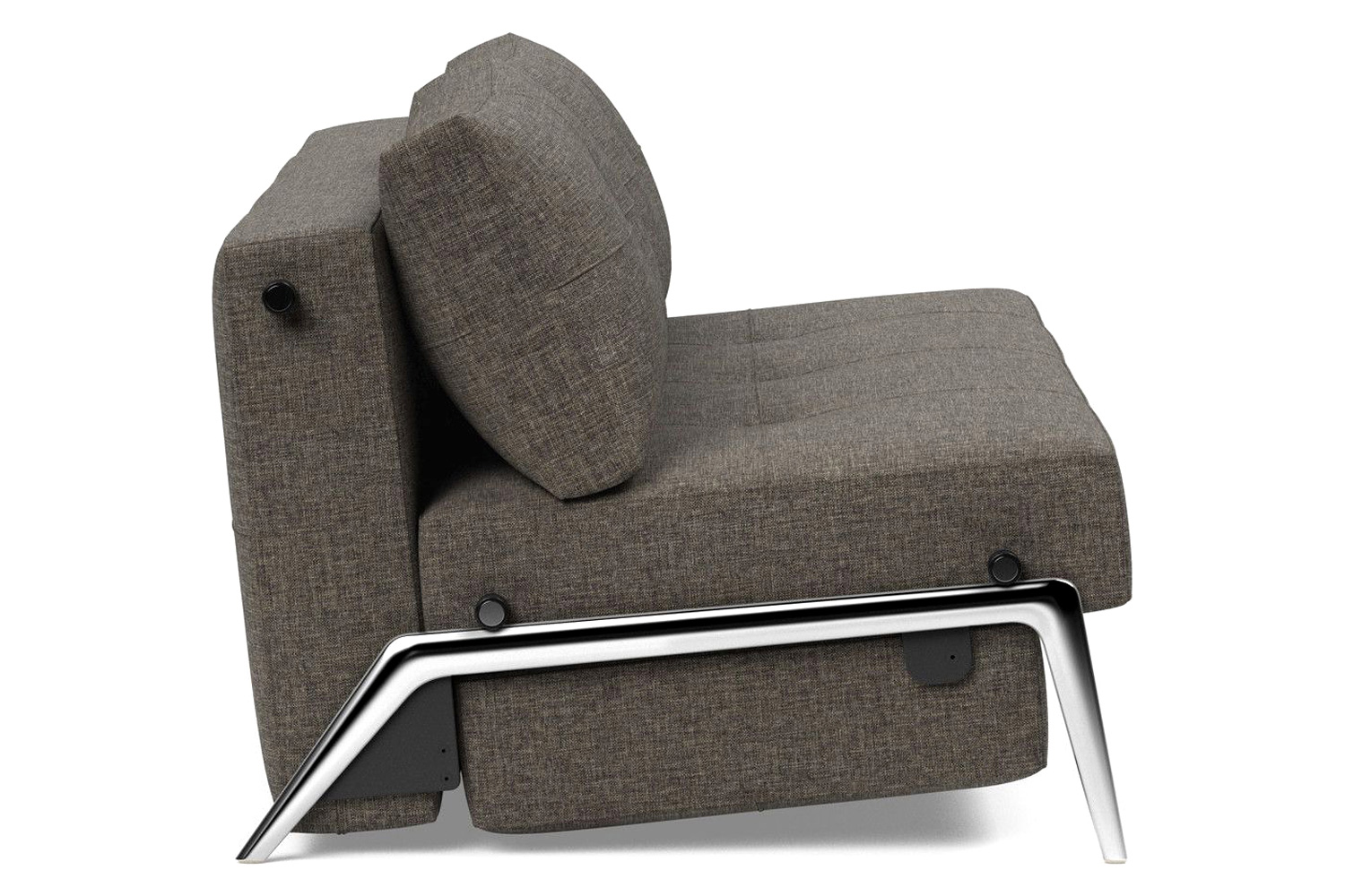 Innovation Living Cubed Queen Size Sofa Bed with Alu Legs - 216 Flashtex Dark Gray