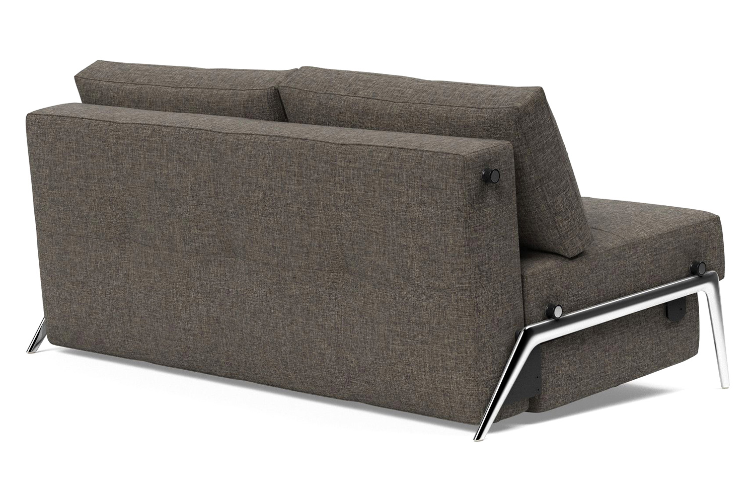 Innovation Living Cubed Queen Size Sofa Bed with Alu Legs - 216 Flashtex Dark Gray