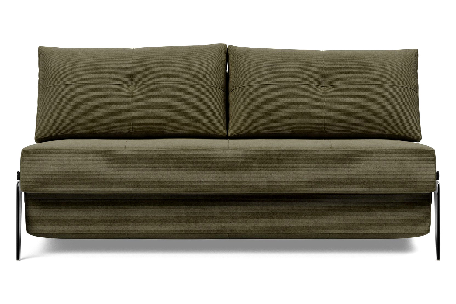 Innovation Living Cubed Queen Size Sofa Bed with Alu Legs - 316 Cordufine Pine Green