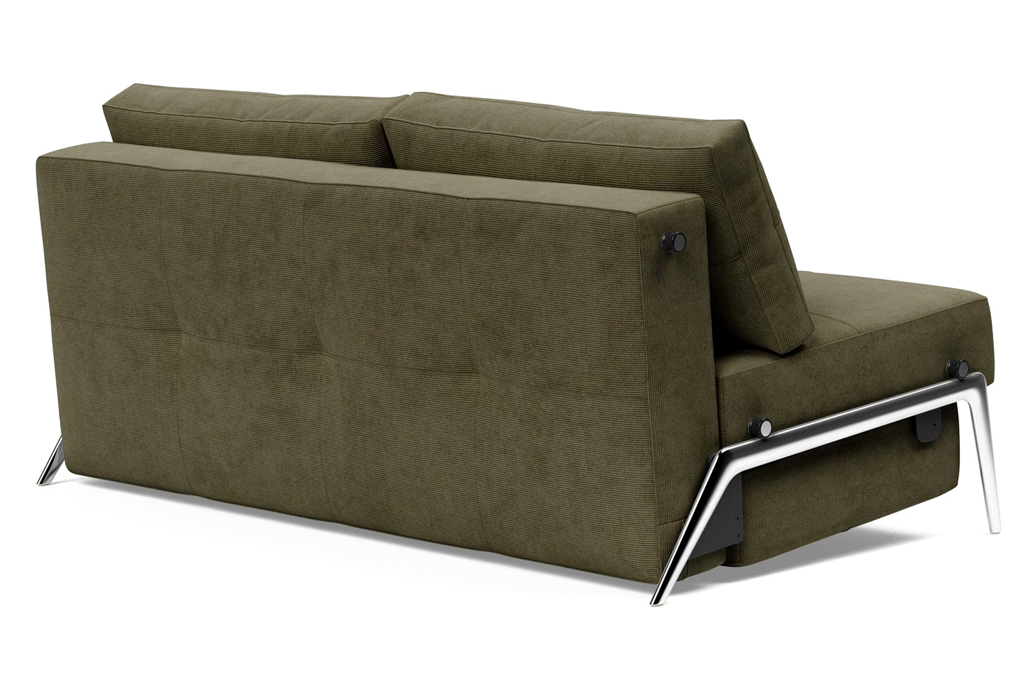 Innovation Living Cubed Queen Size Sofa Bed with Alu Legs - 316 Cordufine Pine Green
