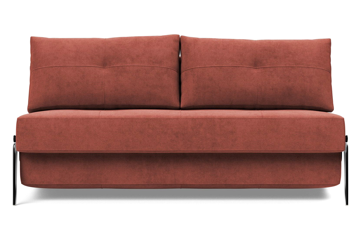 Innovation Living Cubed Queen Size Sofa Bed with Alu Legs - 317 Cordufine Rust