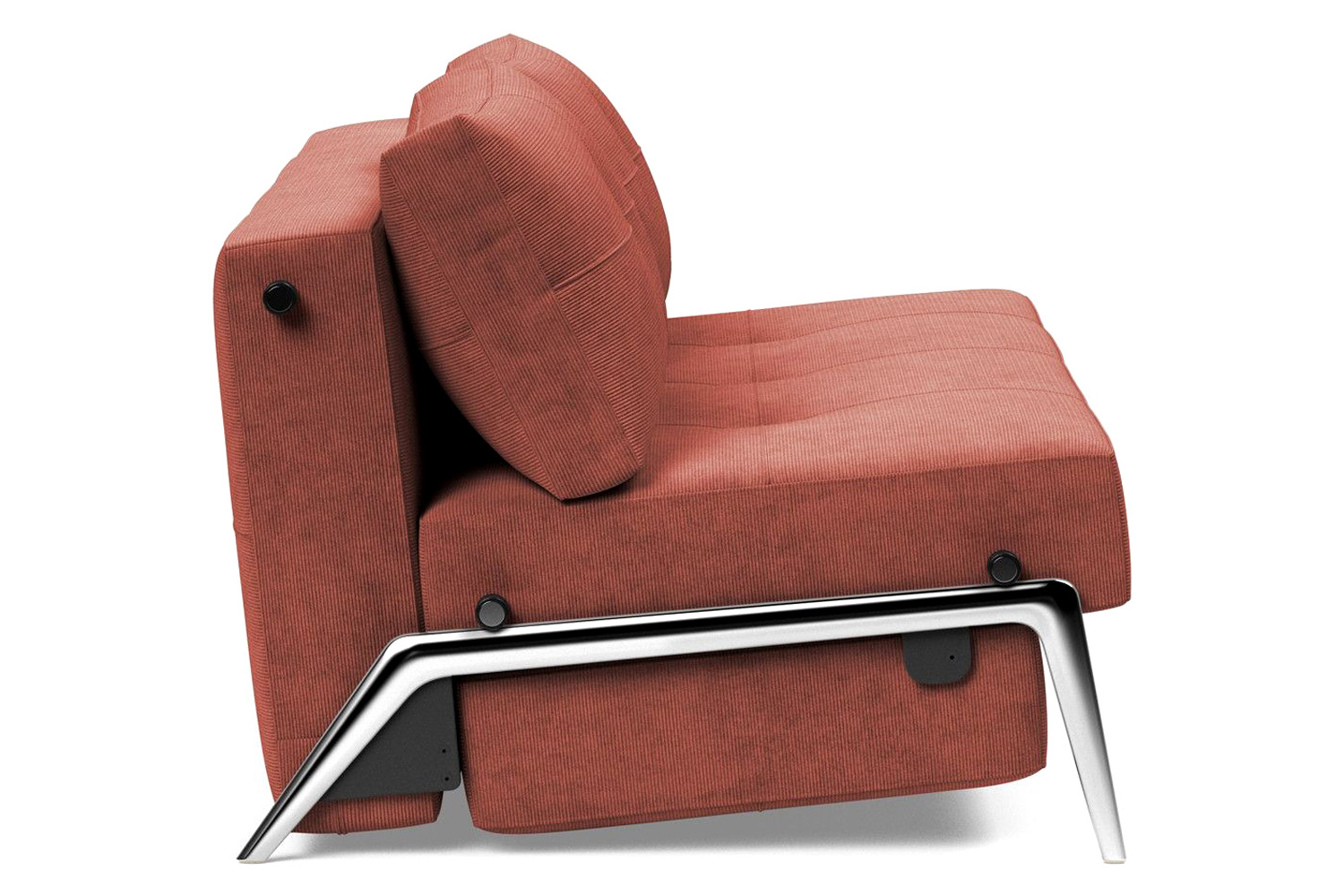 Innovation Living Cubed Queen Size Sofa Bed with Alu Legs - 317 Cordufine Rust