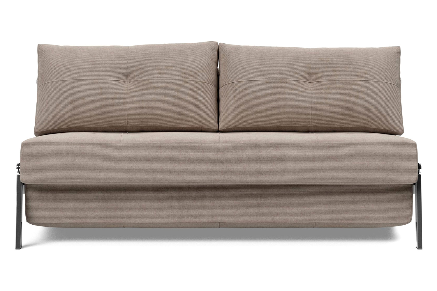 Innovation Living Cubed Queen Size Sofa Bed with Chrome Legs - 318 Cordufine Beige