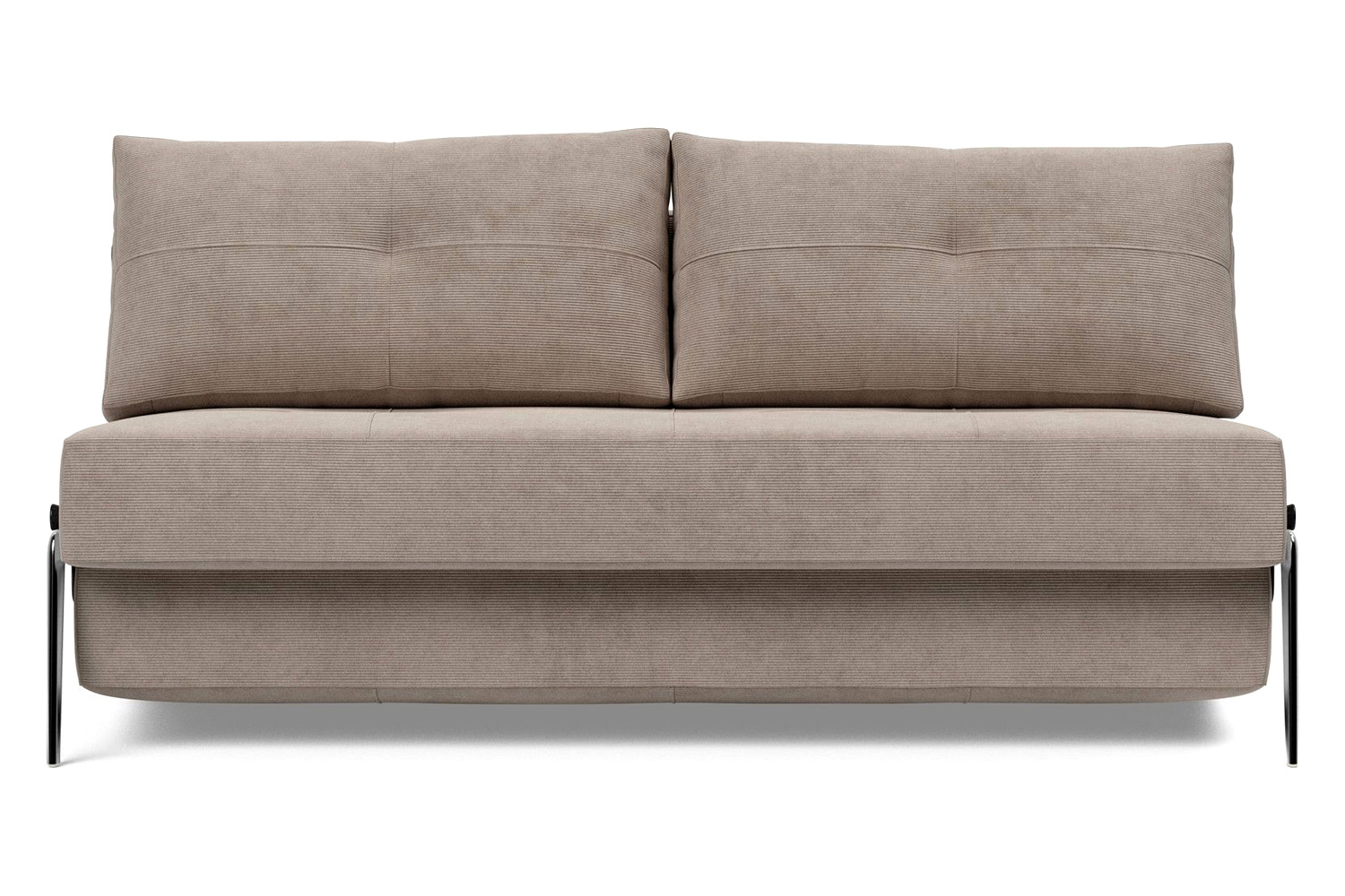 Innovation Living Cubed Queen Size Sofa Bed with Alu Legs - 318 Cordufine Beige