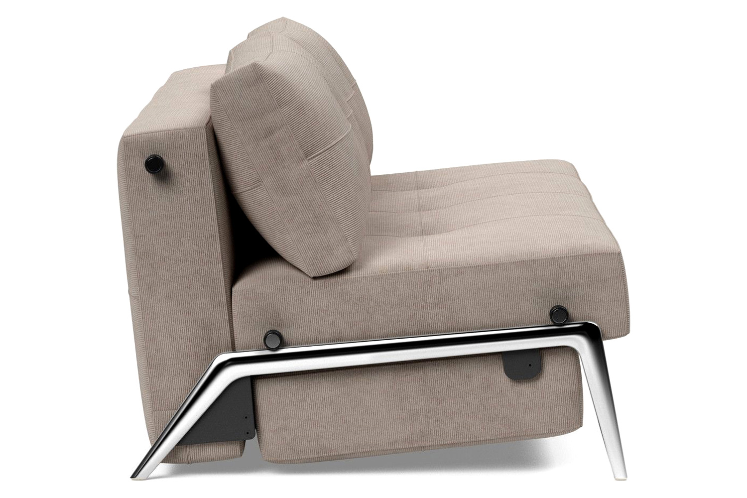 Innovation Living Cubed Queen Size Sofa Bed with Alu Legs - 318 Cordufine Beige