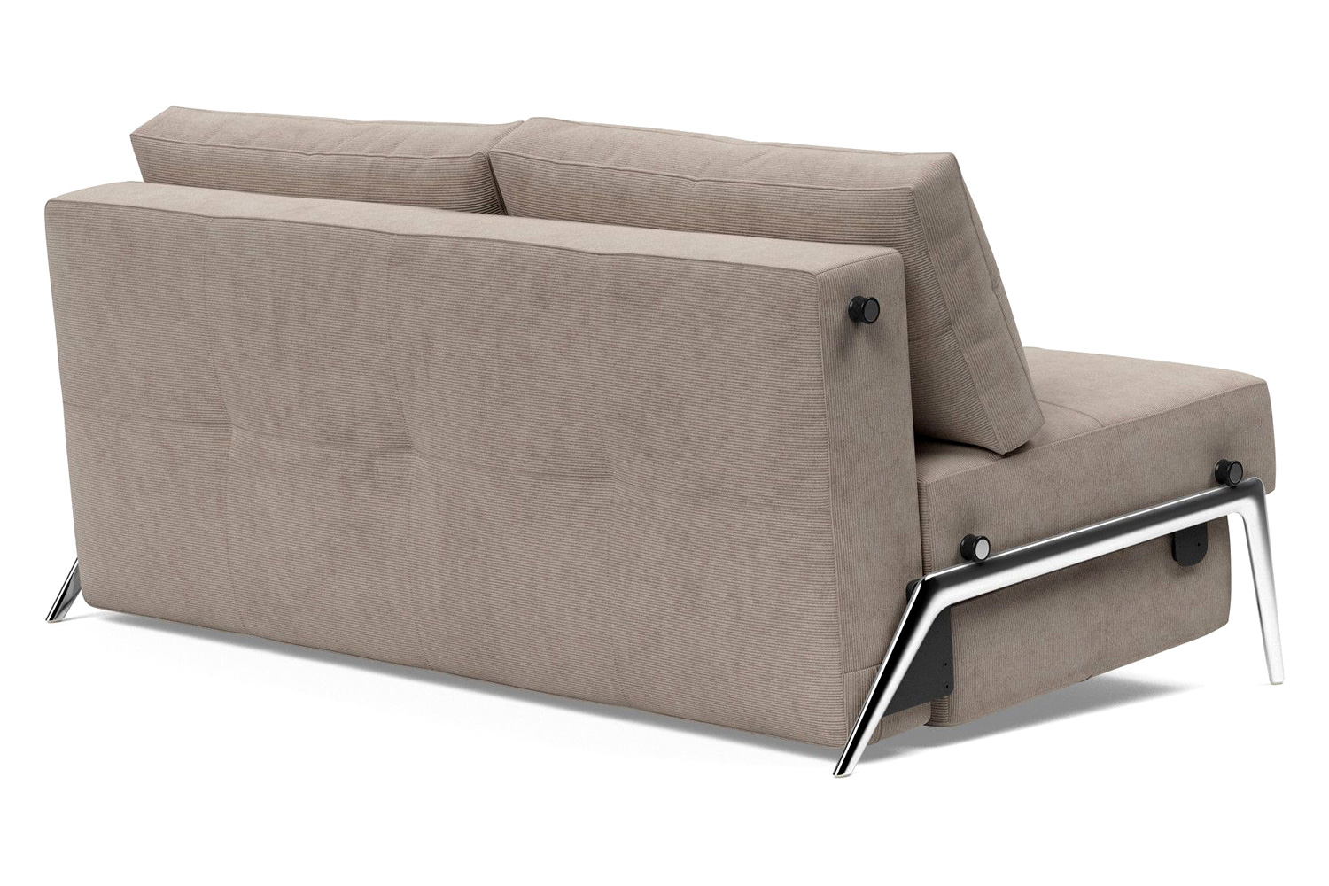 Innovation Living Cubed Queen Size Sofa Bed with Alu Legs - 318 Cordufine Beige