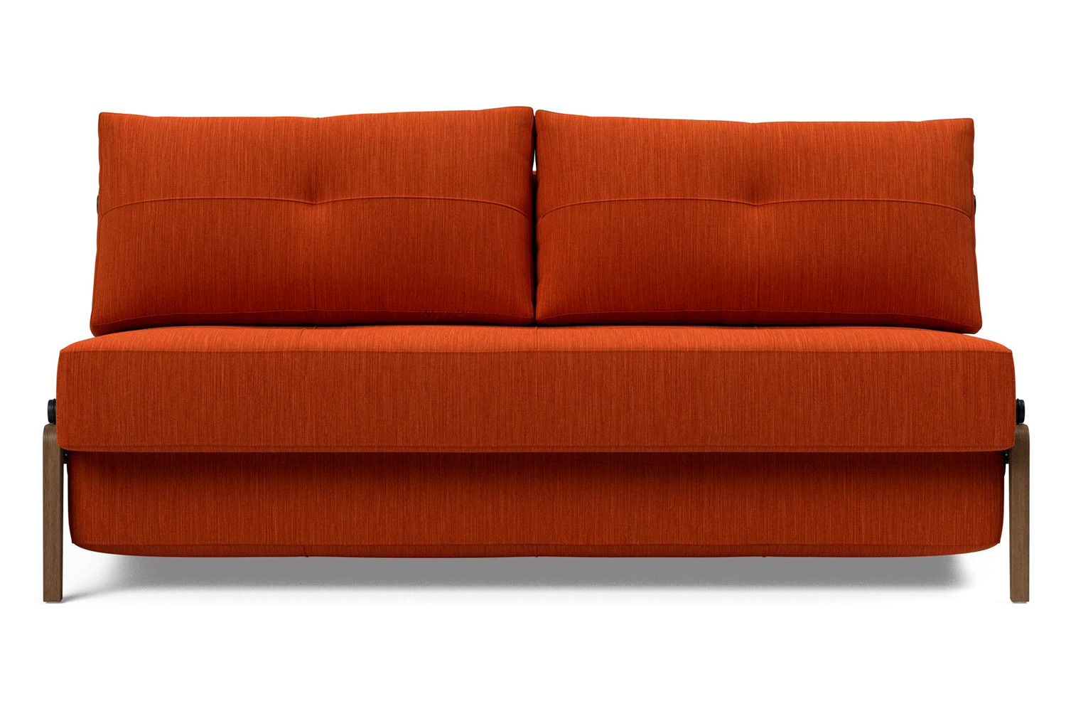Innovation Living Cubed Queen Size Sofa Bed with Dark Wood Legs - 506 Elegance Paprika