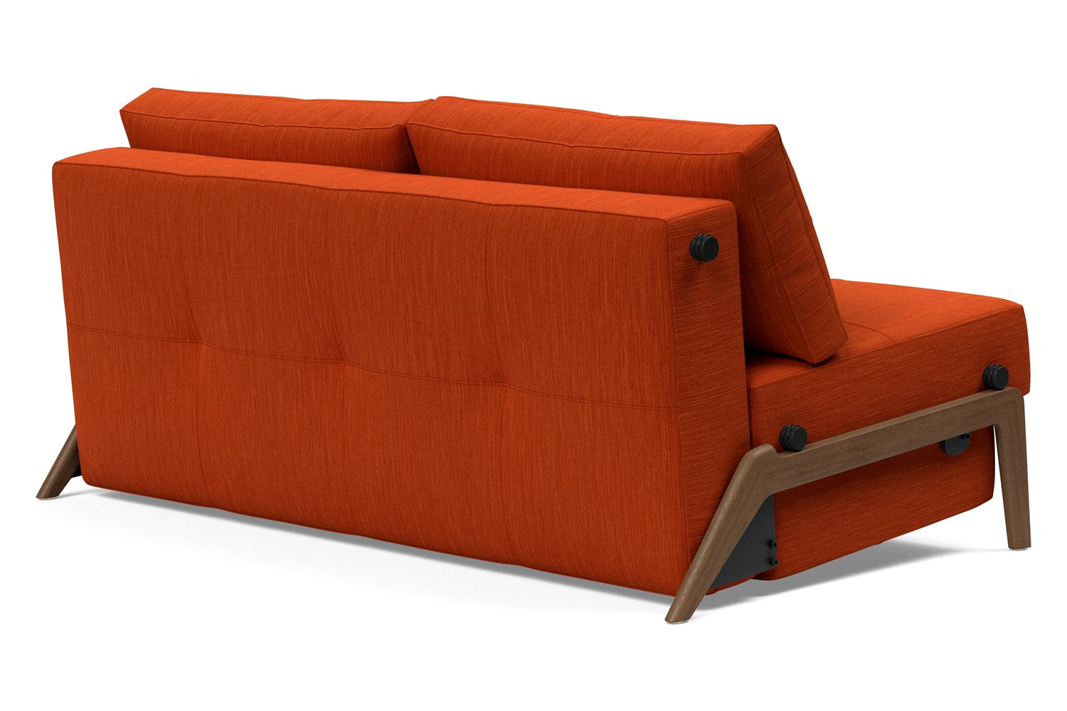 Innovation Living Cubed Queen Size Sofa Bed with Dark Wood Legs - 506 Elegance Paprika